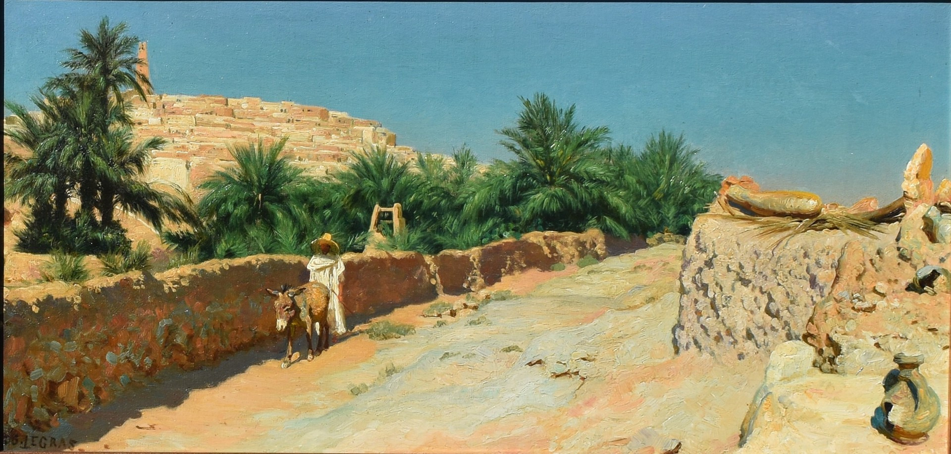Schilderkunst Ezeldrijver in Mzab, Algerije