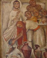 [De Voetwassing door Maria Magdalena]