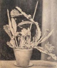 [Stilleven met bloeiende cactus]