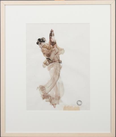 [Danseres met muziekinstrument]
