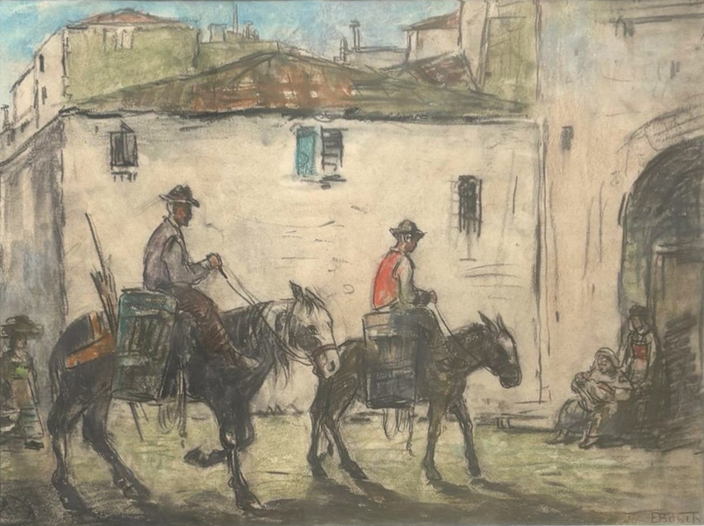 Tekeningen Koopmannen in Italië