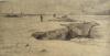 [Het strand van Scheveningen bedekt met ijsschotsen]