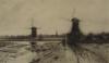 [Landschap met 2 molens]